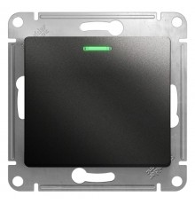 Glossa Антрацит Выключатель 1-клавишный с подсветкой сх.1а, 10AX  GSL000713  SE