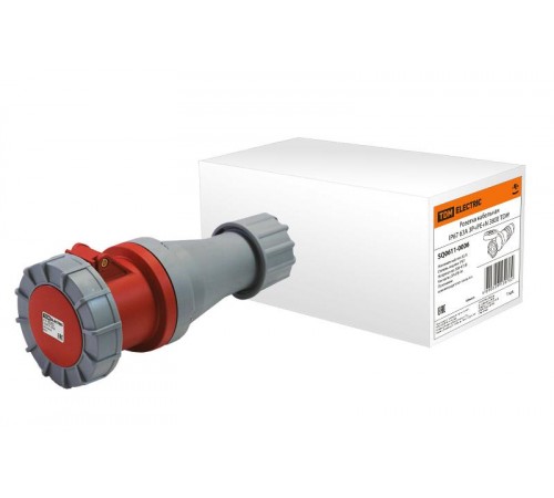 Розетка кабельная IP67 63А 3Р+РЕ+N 380В   SQ0611-0006  TDM