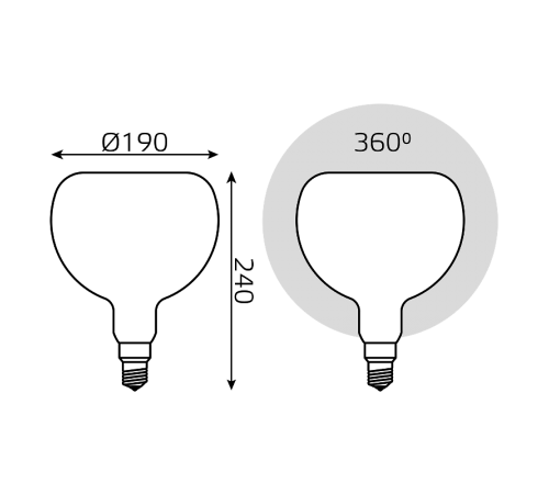 Лампа светодиодная Filament А190 10W 890lm 4100К Е27 milky диммируемая LED 1/6  1017802210-D  Gauss