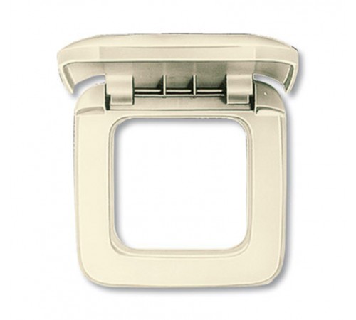 Рамка с крышкой 1-постовая, серия Busch-Duro 2000 SI, цвет слоновая кость  1719-0-0111   2CKA001719A0111  ABB