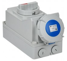 Розетка с механической блокировкой ССИ-823 32А-6ч 220В 2P+PE IP67  PSR11-032-3-5-67  IEK
