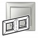 Valena Алюминий/Серебряный штрих Рамка 2-ая горизонт.  770352  Legrand