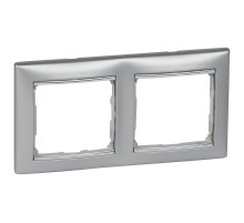 Valena Алюминий/Серебряный штрих Рамка 2-ая горизонт.  770352  Legrand