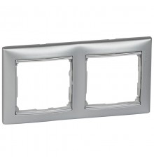 Valena Алюминий/Серебряный штрих Рамка 2-ая горизонт.  770352  Legrand