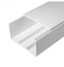 Кабель-канал белый 100х60 (16м/уп) 2-й замок в г/к   PR.0610060  Промрукав