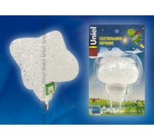Светильник-ночник DTL-309-Звездочка/WHITE/1LED/01W выключатель на корпусе.  10333  Uniel
