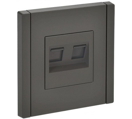FORTE&PIANO Розетка комп. 2-ая RJ45 кат.6 FP334 серый  FP-K20-2-K03  IEK