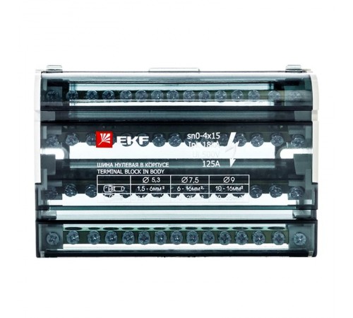 Шина нулевая в корпусе 4х15 EKF PROxima  sn0-4x15  EKF