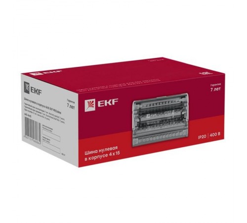 Шина нулевая в корпусе 4х15 EKF PROxima  sn0-4x15  EKF