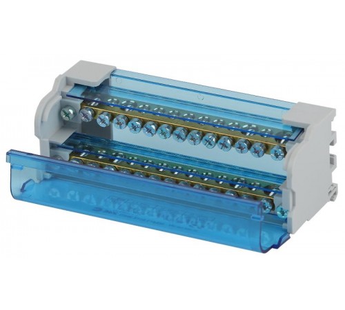 Аксессуары для клемм NO-224-14 ЭРА Шины на DIN-рейку в корпусе (кросс-модуль) ШНК 2х15 L+PEN  Б0043932  ЭРА
