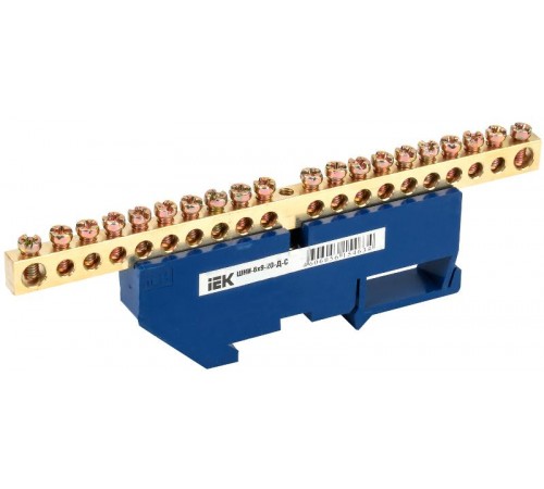 Шина N ноль на DIN-изоляторе ШНИ-6х9-20-Д-С  YNN10-69-20D-K07  IEK