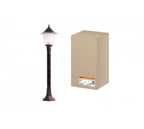 Светильник садово-парковый Прага Эл-11-73-100М 60 Вт Е27 напольный на стойке h-1.0 м медь  SQ0330-0518  TDM