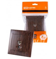 Розетка компьютерная RJ45 венге "Лама"  SQ1815-0416  TDM