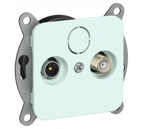 FLITE Розетка 2-ая TV+SAT экр. оконечная РТВс-2-1-1-ФлХЛ холодный лед  FI-AF23-O-K94  IEK