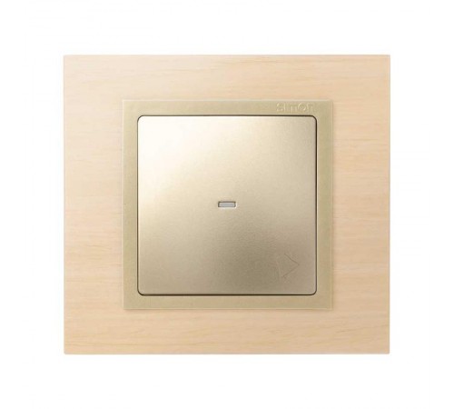 Simon 82 Клавиша с пиктограммой "звонок" для выключателя одноклавишного с подсветкой, S82, S82N, шампань  8200015-034  Simon