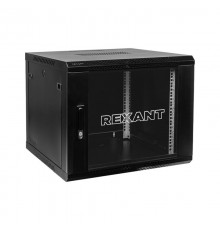 Настенный шкаф 19" 12U 600600635 (ШxГxВ), RAL 9005  04-1266-112  REXANT