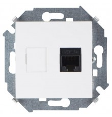 Simon 15 Белый Розетка компьютерная  RJ45 кат.5e (AMP)  1591551-030  Simon
