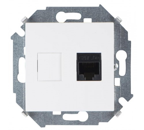 Simon 15 Белый Розетка компьютерная  RJ45 кат.5e (AMP)  1591551-030  Simon