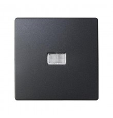 Simon 82 Клавиша для выключателя одноклавишного с подсветкой под пиктограммы, S82, S82N, S82 Detail, графит  8200013-038  Simon