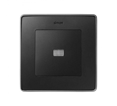 Simon 82 Клавиша для выключателя одноклавишного с подсветкой под пиктограммы, S82, S82N, S82 Detail, графит  8200013-038  Simon