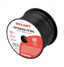 Провод ПГВА REXANT 1х1.00 мм?, черный, бухта 100 м 01-6526  REXANT