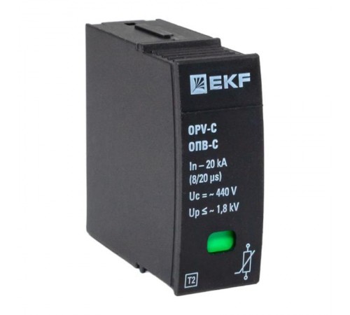 Сменный модуль к ОПВ-C In-20кА 440В с сигнализацией  opv-c-module EKF