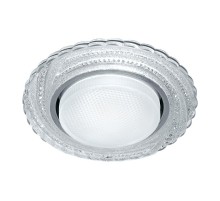 Светильник потолочный встраиваемый со светодиодной подсветкой 20LED*2835 SMD, 15W GX53, без лампы, прозрачный, хром CD4037 RGB с др-ром в/компл  4190