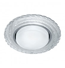 Светильник потолочный встраиваемый со светодиодной подсветкой 20LED*2835 SMD, 15W GX53, без лампы, прозрачный, хром CD4037 RGB с др-ром в/компл  4190