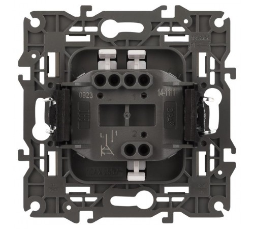 14-1111-05 Кнопка, 10АХ-250В, Elegance, антрацит (10/100/3000)  Б0047866  ЭРА