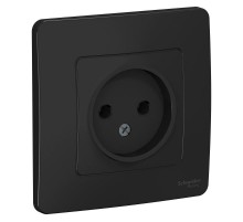 Blanca Антрацит С/У Розетка без заземления без шторок 16А, 250В  BLNRS000016  SE