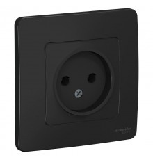 Blanca Антрацит С/У Розетка без заземления без шторок 16А, 250В  BLNRS000016  SE