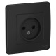 Blanca Антрацит С/У Розетка без заземления без шторок 16А, 250В  BLNRS000016  SE