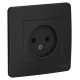 Blanca Антрацит С/У Розетка без заземления без шторок 16А, 250В  BLNRS000016  SE
