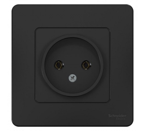 Blanca Антрацит С/У Розетка без заземления без шторок 16А, 250В  BLNRS000016  SE