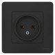 Blanca Антрацит С/У Розетка без заземления без шторок 16А, 250В  BLNRS000016  SE