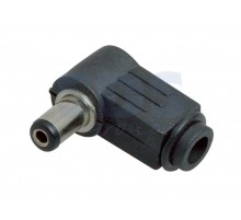 Разъем питания штекер 2.1х5.5x10 мм угловой  14-0312  REXANT