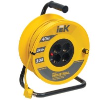 Удлинитель на катушке УК40 с т/з 4 места 2Р+PЕ/40м 3х1,0 мм2 "Industrial"  WKP14-10-04-40  IEK