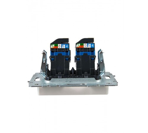 BRITE Розетка компьютерная 2-ая RJ45 кат.6 РК11-2-БрЖ жемчуг  BR-K20-2-K36  IEK