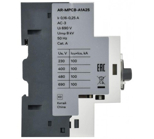 ARMAT Автоматический выключатель защиты двигателя A1 GV2P 0,16-0,25А  AR-MPCB-A1A25  IEK