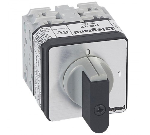 Выключатель - положение вкл/откл - PR 17 - 3П - 3 контакта - крепление на дверце  027407  Legrand