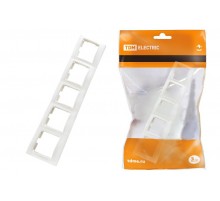 Рамка 5 постовая горизонтальная белая "Таймыр" TDM  SQ1814-0033  TDM