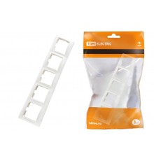 Рамка 5 постовая горизонтальная белая "Таймыр" TDM  SQ1814-0033  TDM