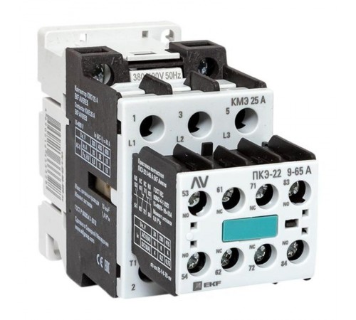 Комплект КМЭ 25А 400В АС с дополнительными контактами 2НО+2НЗ EKF AVERES  ctr-s-25-00-400-av-22  EKF