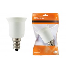 Переходник Е14-Е27 белый  SQ0335-1001  TDM