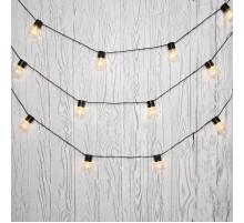 Лофт-гирлянда светодиодная 5 м, черный ПВХ, 20 LED, теплое белое свечение  303-066  NEON-NIGHT