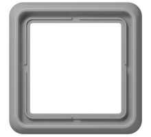 Рамка для вертикальной и горизонтальной установки ударопрочная, однократная; серая  CD581WUGR  Jung