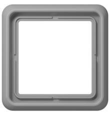 Рамка для вертикальной и горизонтальной установки ударопрочная, однократная; серая  CD581WUGR  Jung