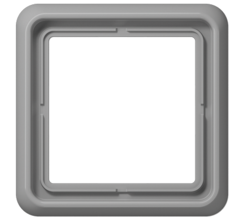Рамка для вертикальной и горизонтальной установки ударопрочная, однократная; серая  CD581WUGR  Jung