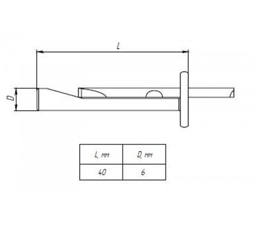 Анкер-клин М6х40мм  aklm6x40  EKF