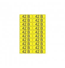 Наклейка знак электробезопасности "42 В" 15х50 мм (20шт на листе)  55-0003  REXANT